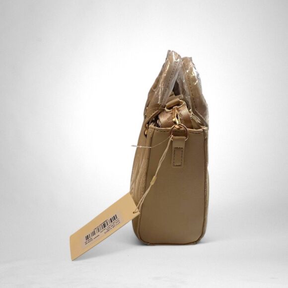 Valentino Orlandi Light Taupe Quilted Crossbody Purse Bag V-2013, NEW WITH TAGS! - Picture 4 of 8